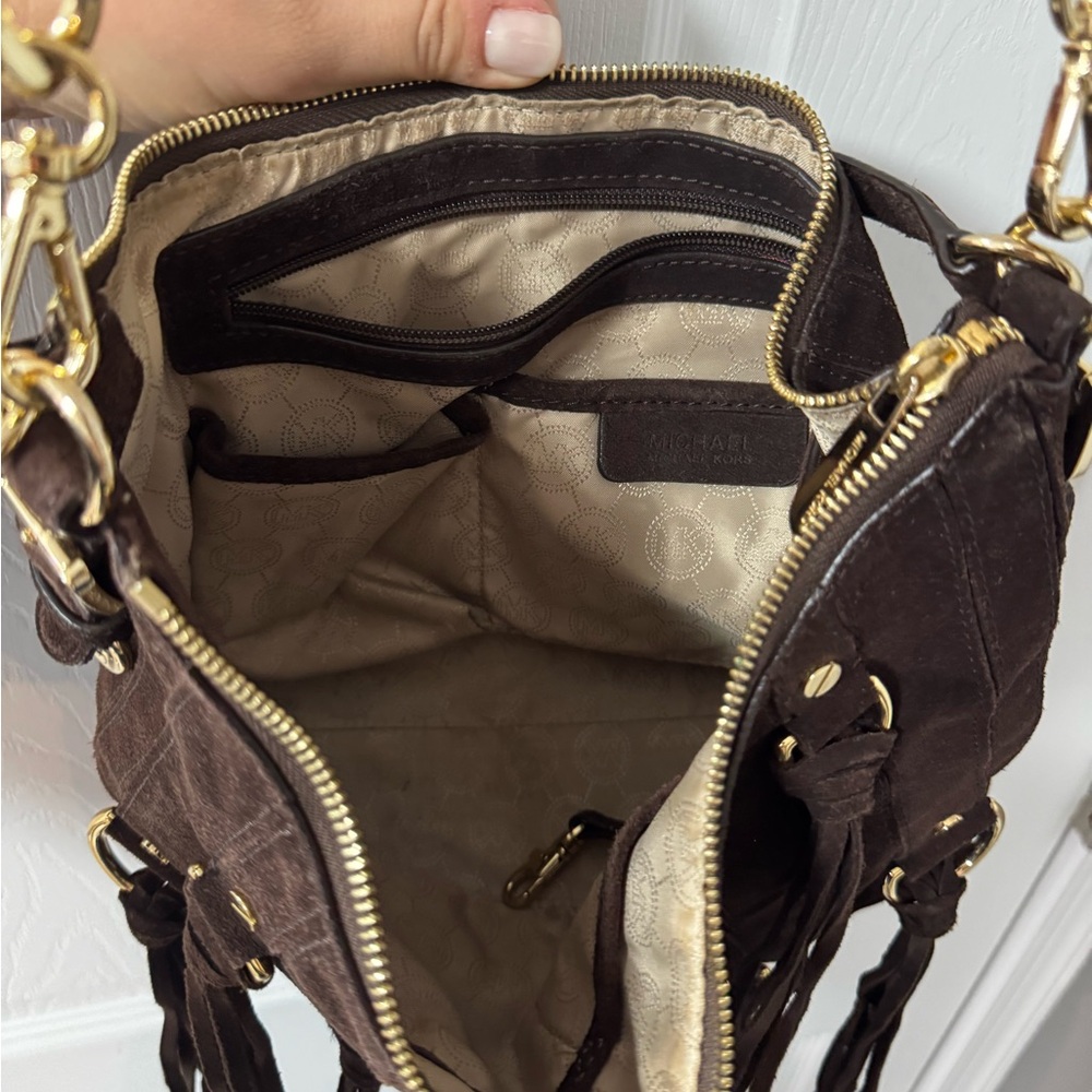 Michael Kors Dark Brown Fringe Purse & Wallet Set - Picture 5 of 7